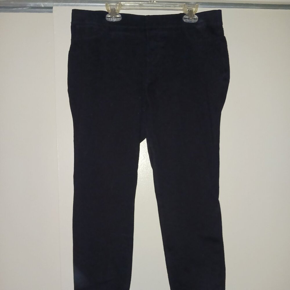 black tummy-control skinny fit pants